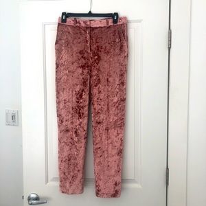Pink velvet trouser